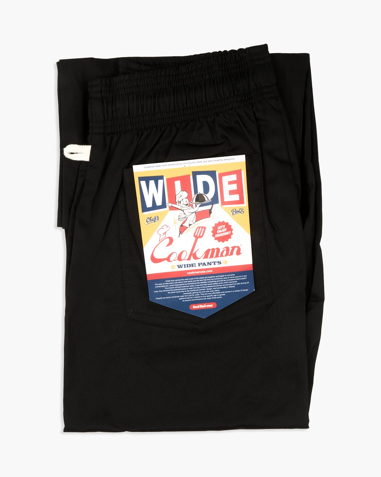 Style Neutral Cookman Wide Chef Pants - Black