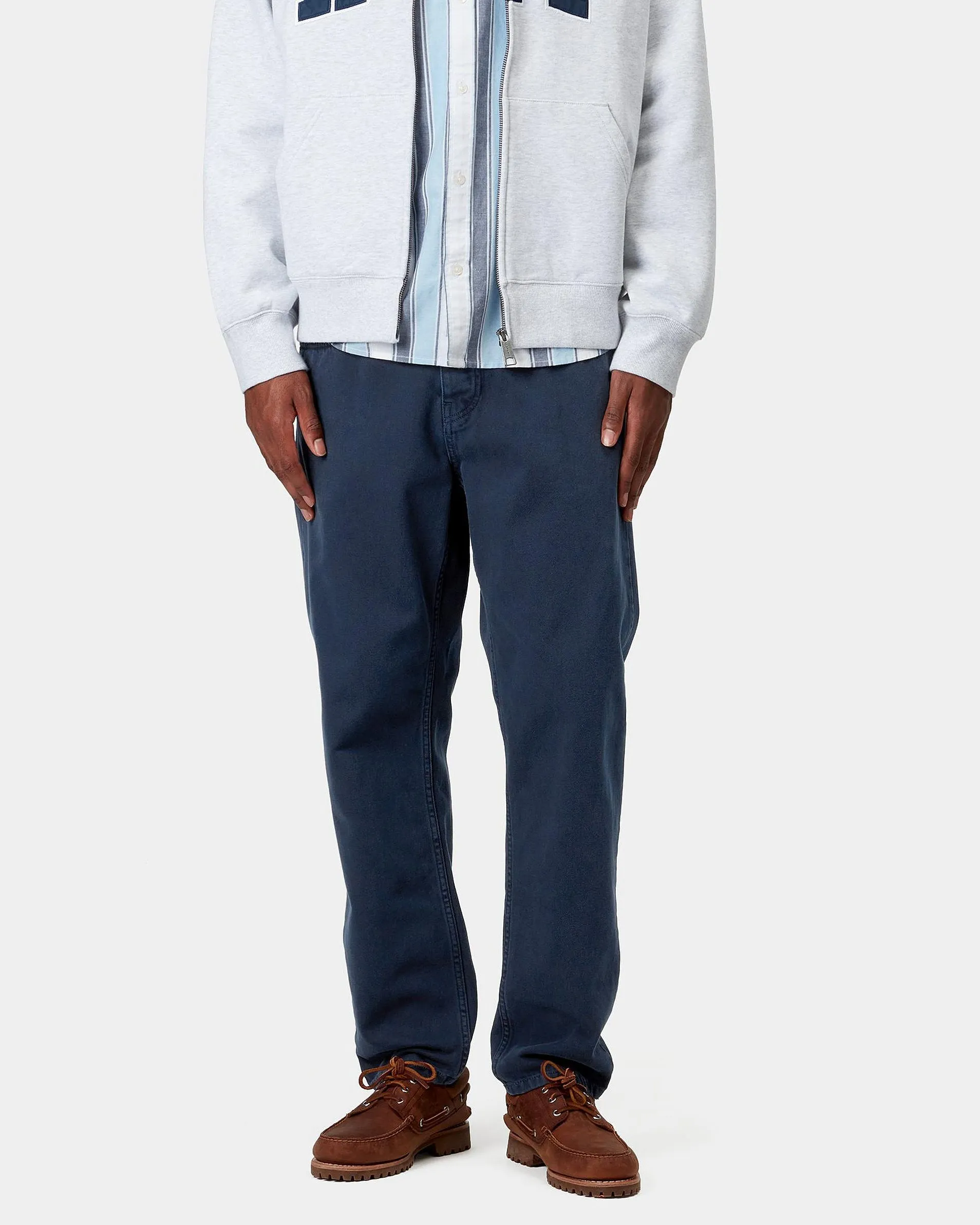 Carhartt WIP Newel Pant Relaxed Tapered Mens Trousers - Ink Stone Dyed City Approved Trend Setter Home Comfort