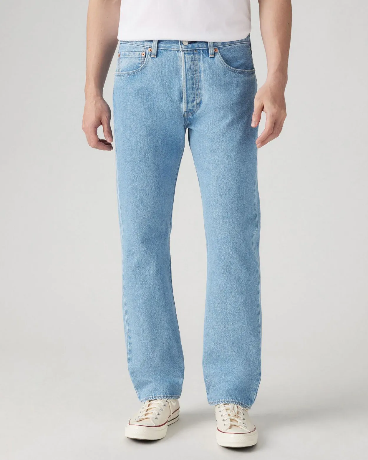 Modern Design Flex Knit Waist Panel Levi's? 501 Original Regular Fit Mens Jeans - Ferry Building Blue