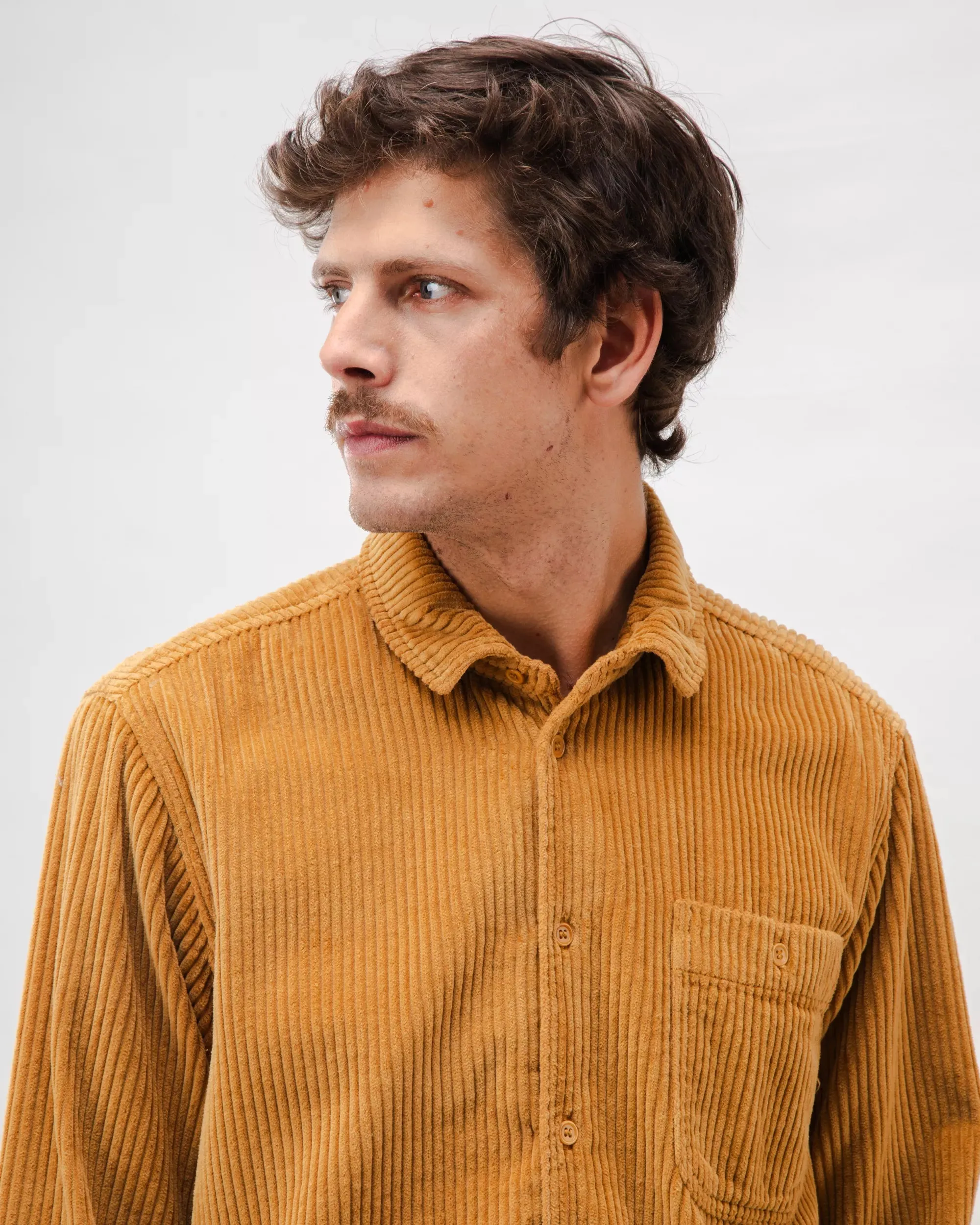 Essential Layer Corduroy Overshirt Camel