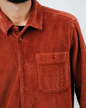 Corduroy Overshirt Copper Wrinkle Resistant Material