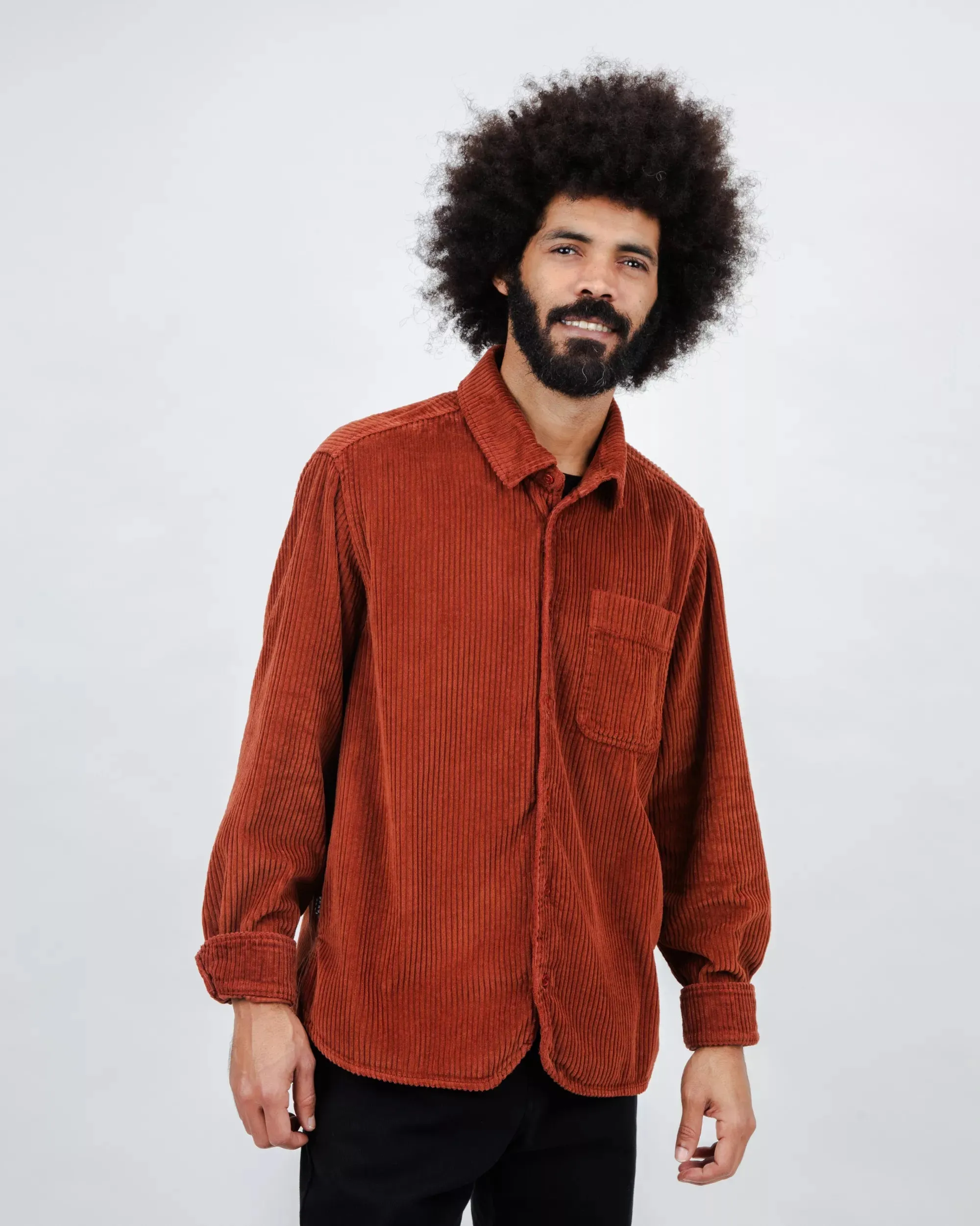Minimalist Fit Corduroy Overshirt Copper