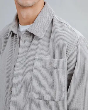 Corduroy Overshirt Grey Polka Dot Animal Print