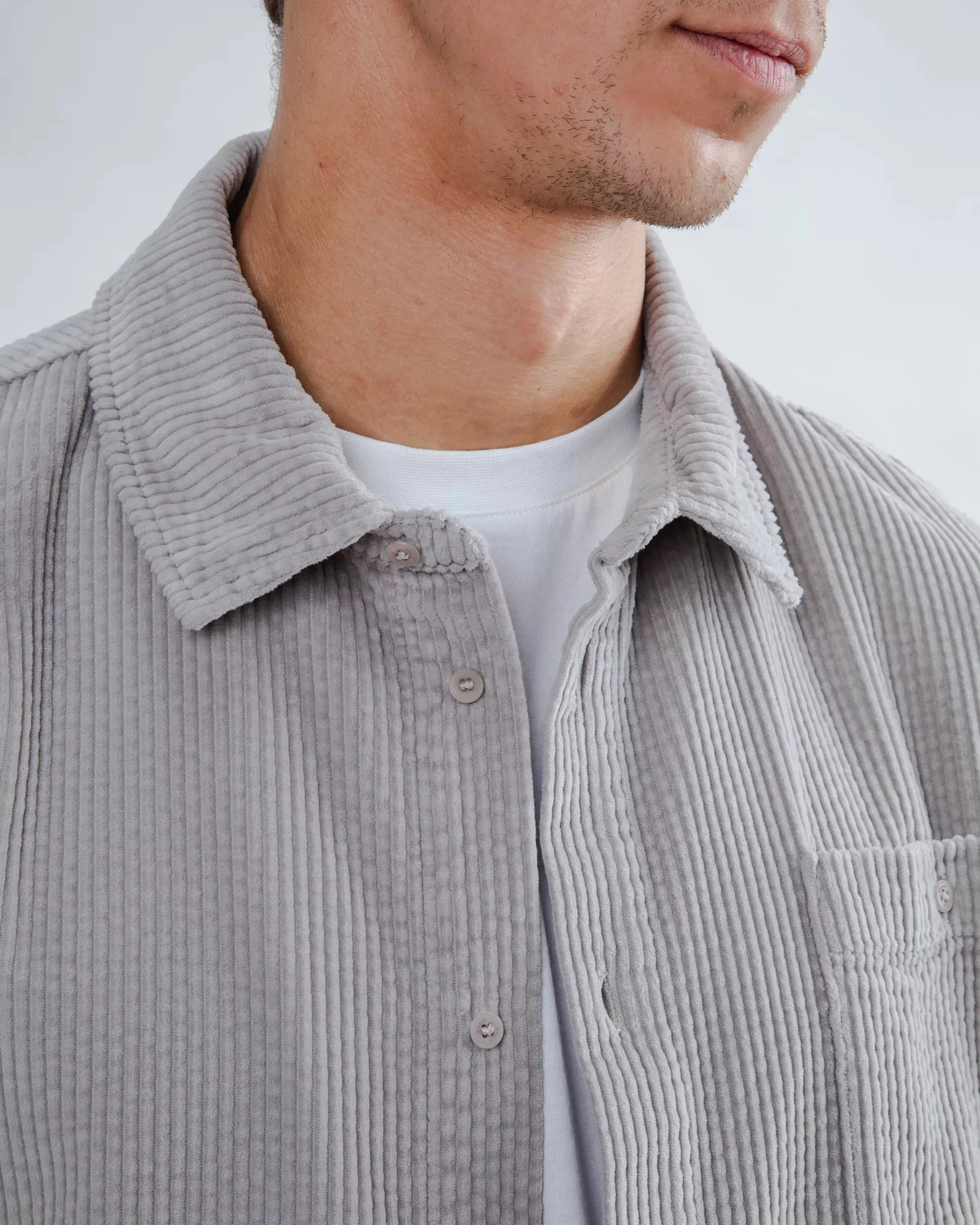 Classic Wear Corduroy Overshirt Grey