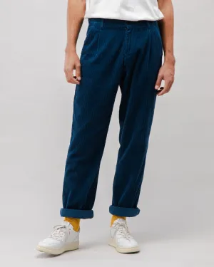 Casual Chic Corduroy Pleated Chino Pants Indigo