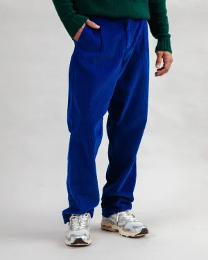 Stretch Ready Corduroy Pleated Chino Pants Klein Blue