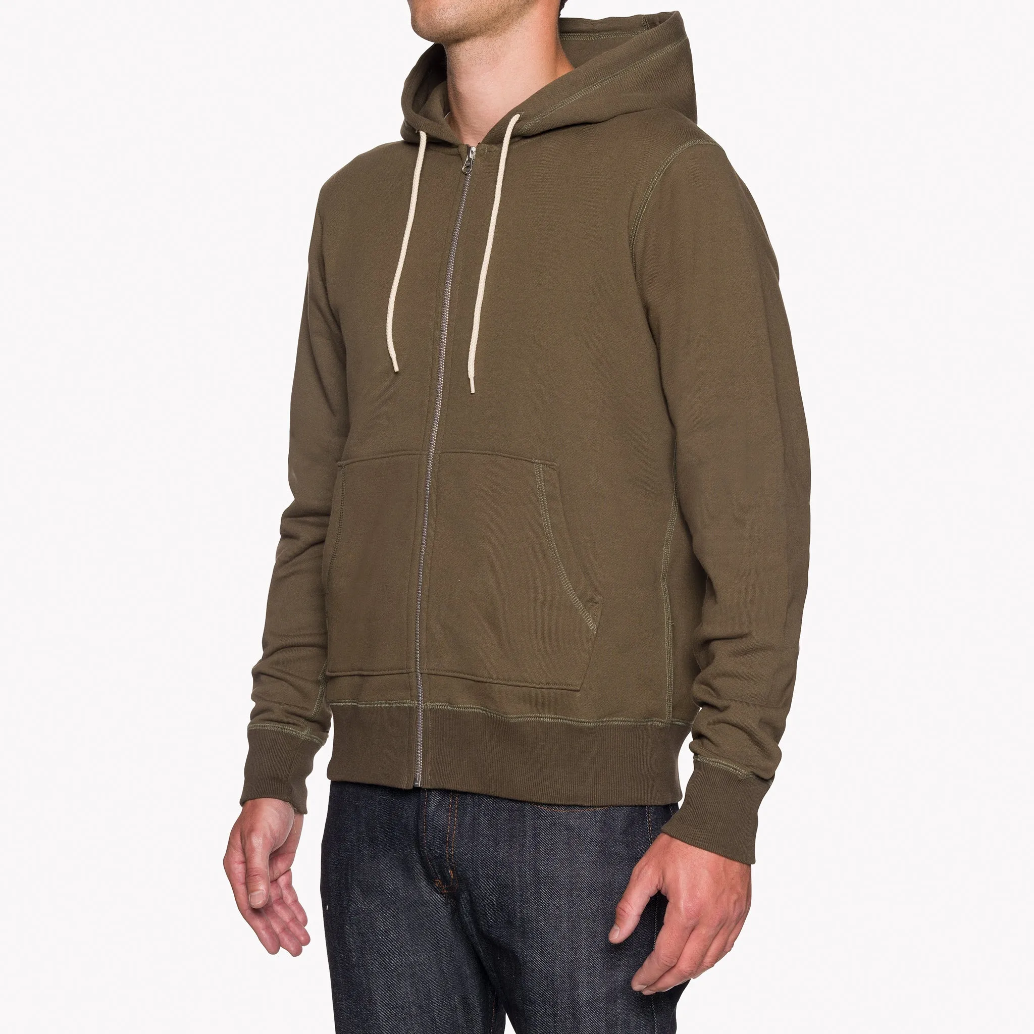 Zip Hoodie - Heavyweight Terry - Hunter Minimalist Design Urban Fit