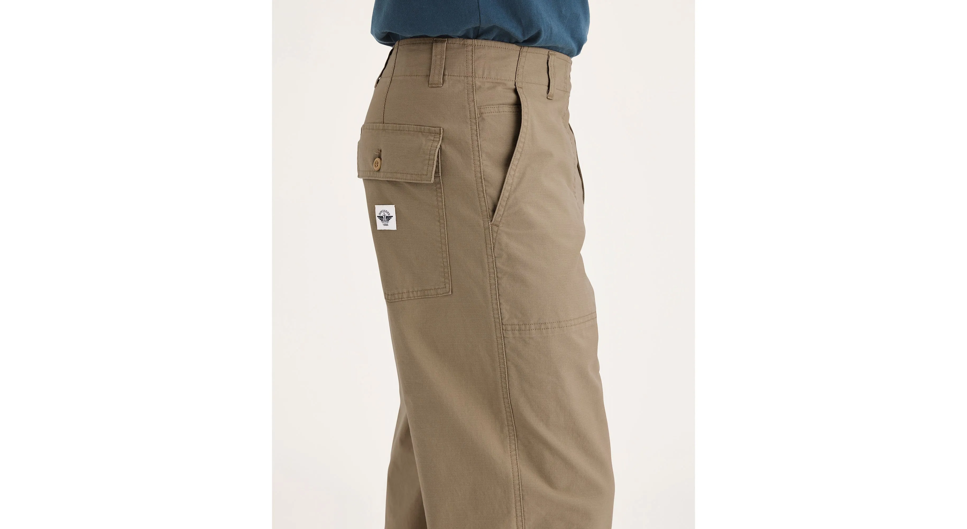 Stretchable Waist Daily Motion Eighty-Six Utility Pants, Loose Fit