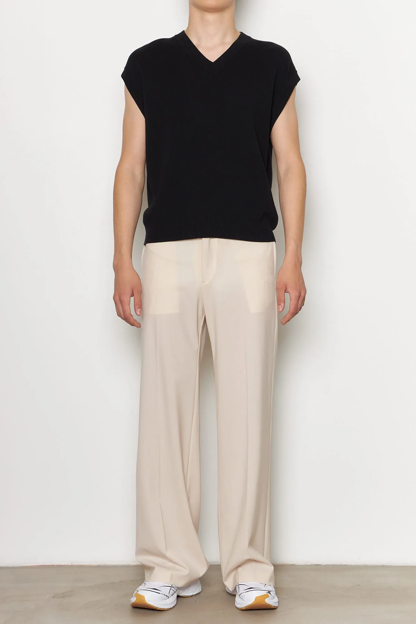 Cotton Slipover Layered Sleeve Cuffs Roomy Cut