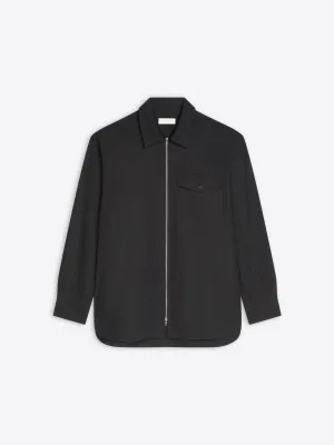 Two Tone Stitching Cotton zipped shirt