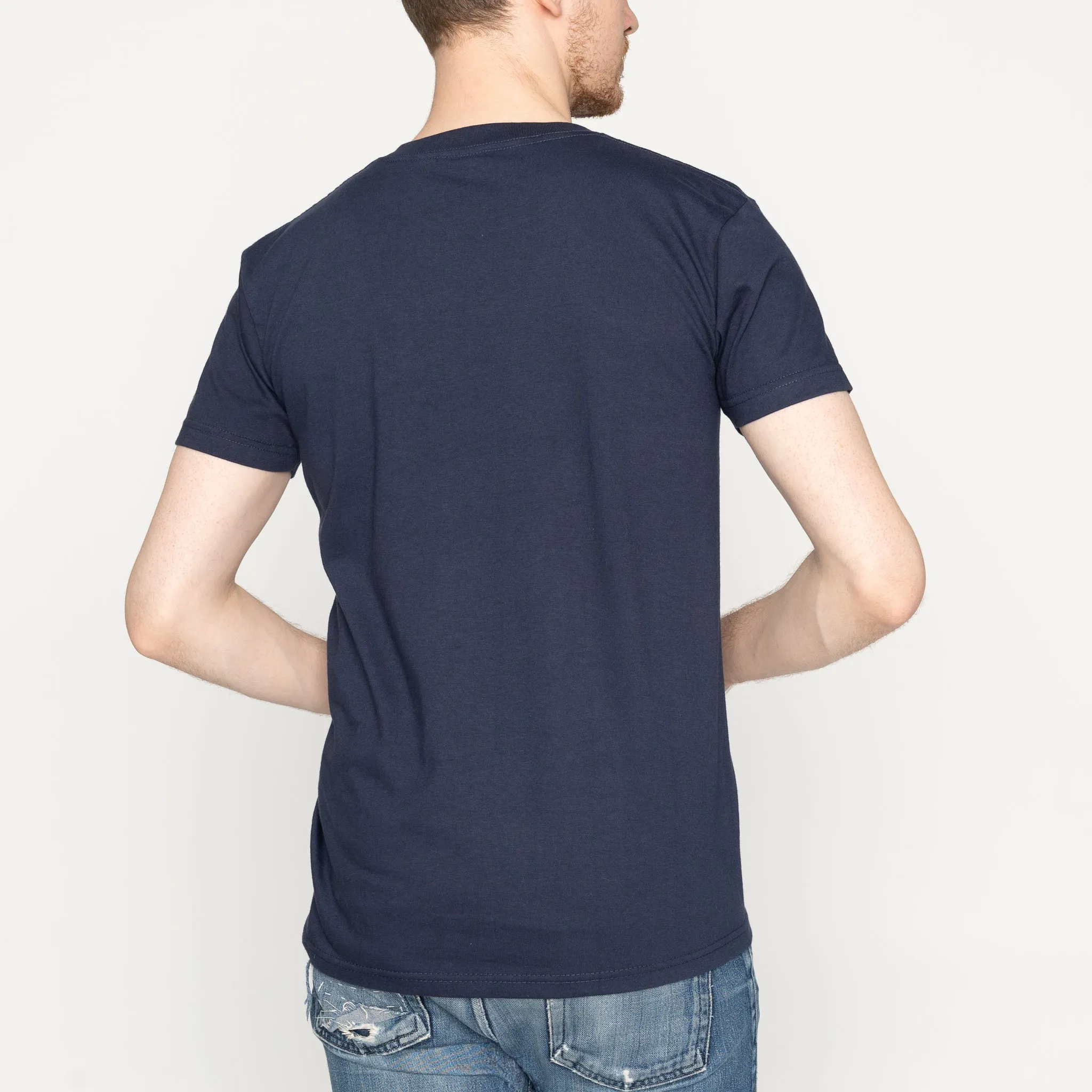 Pocket Tee   -   Navy   -   Yagasuri   Denim Smart Design