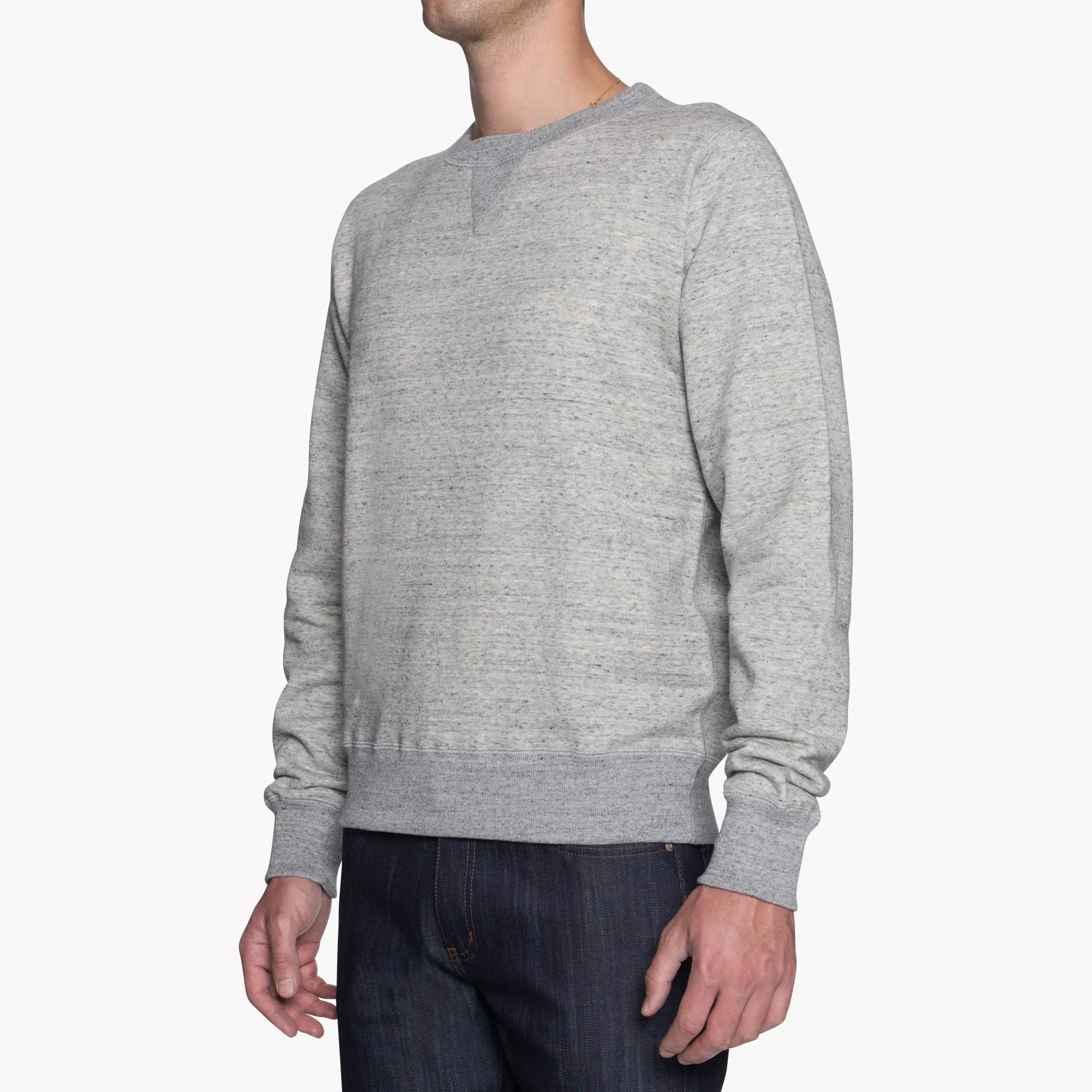 Crewneck - Heavyweight Terry - Grey Polyester Material