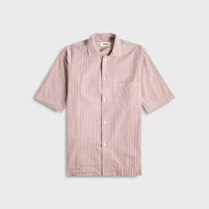 Tear Resistant Tekla Poplin Short Sleeve Pyjamas Shirt - Skipper Stripes