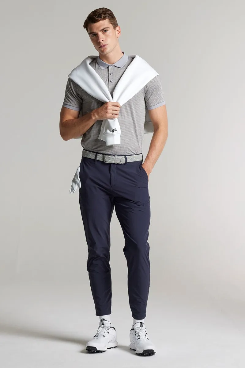 Cropped Dynamic Stretch Golf Trousers - Ace Navy Reflective details Quick Dry Fit