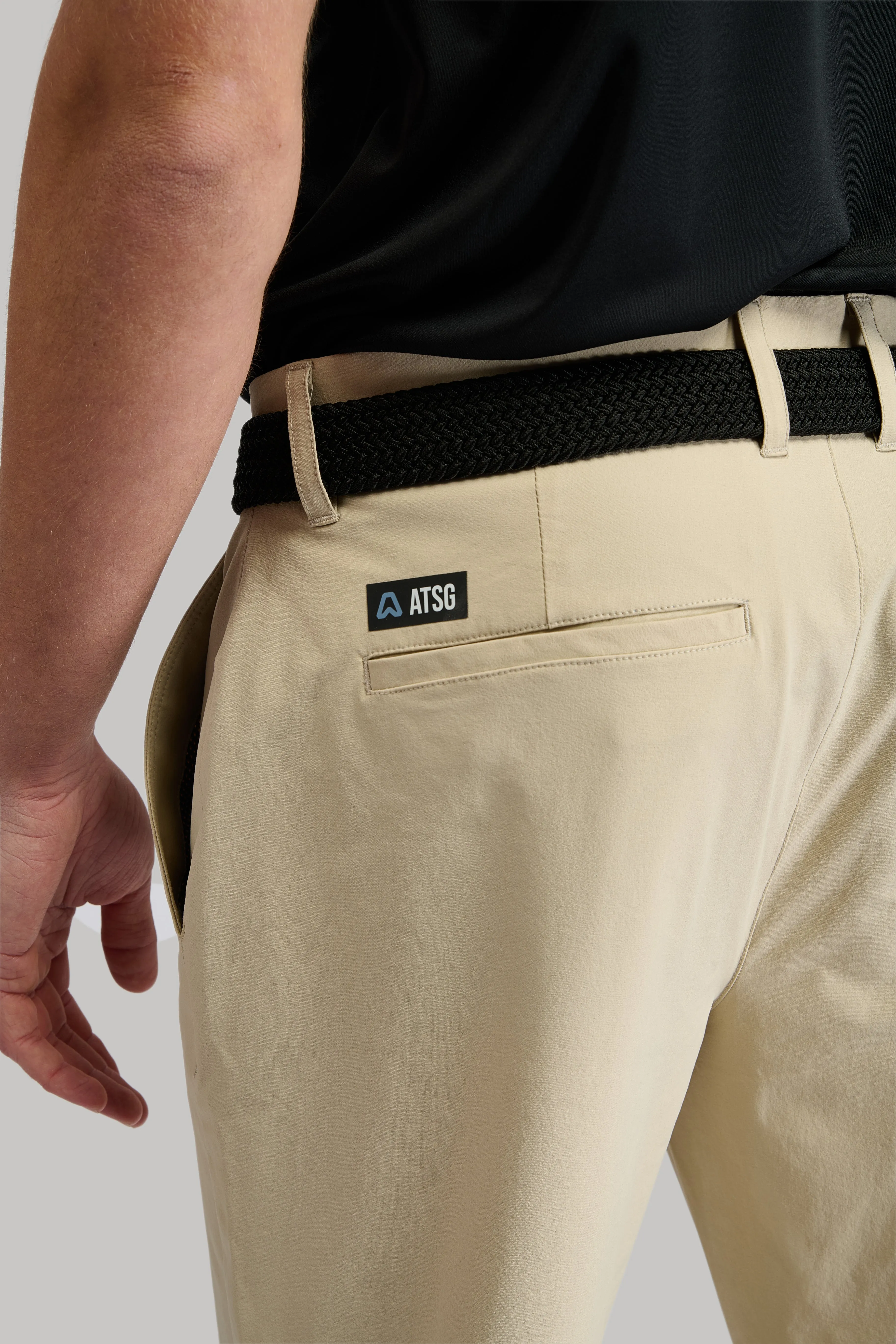 Cropped Dynamic Stretch Golf Trousers  ?C Cappuccino Curved Waistline Unisex style