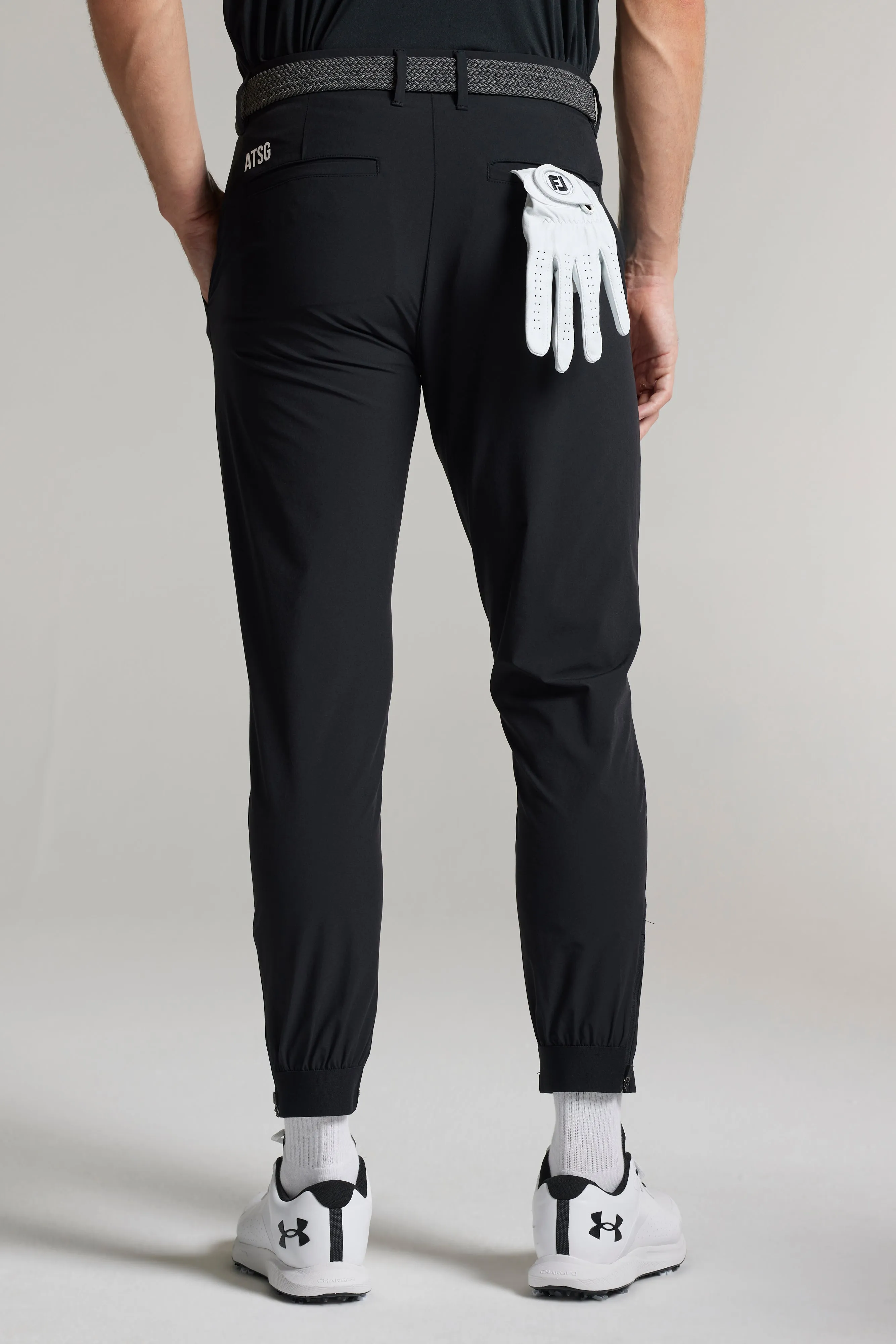 Cropped Dynamic Stretch Golf Trousers - Putter Black LowProfileStitching Flattering Fit Wear