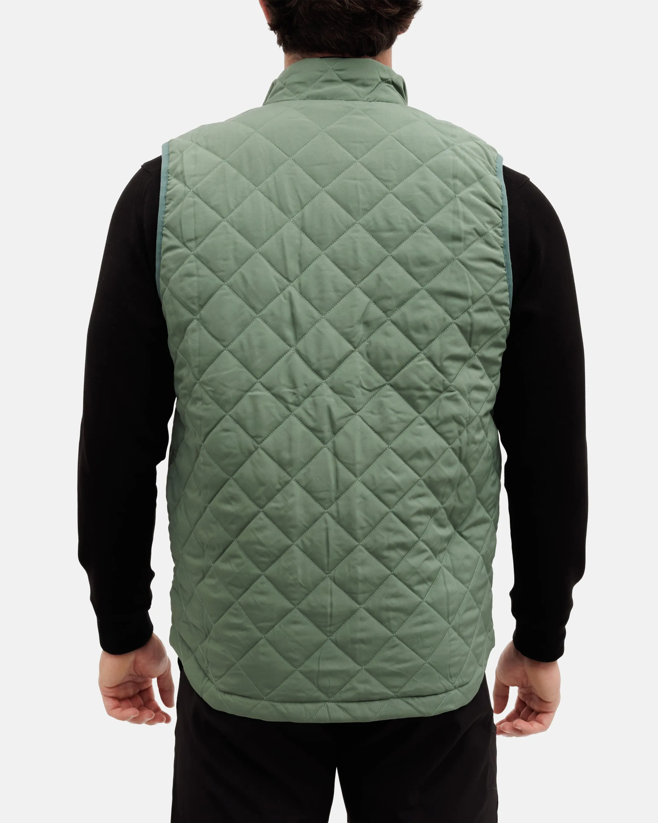 Anti Pilling Textile Crosscut Men's Quilted Vest - Balsam