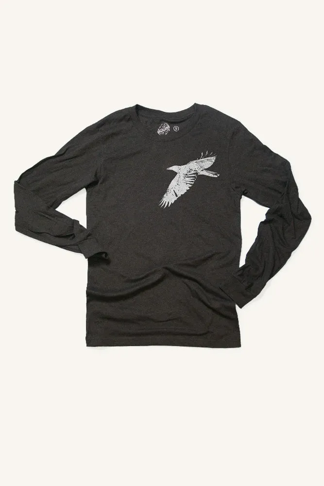 Crow Longsleeve Shirt (Unisex) Stretch Design