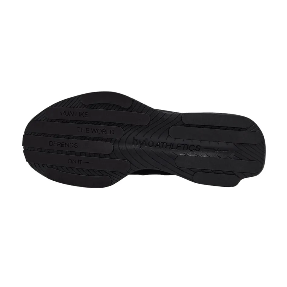 Hylo Unisex Impact Running Shoe in Triple Black Wide Platform Base