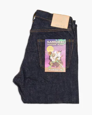 Samurai Jeans S211VX 'Benkei' Relaxed Tapered Slubby 17oz Selvedge Jeans - Indigo Onewash Durable Triple Stitched Seams Flattering Waist