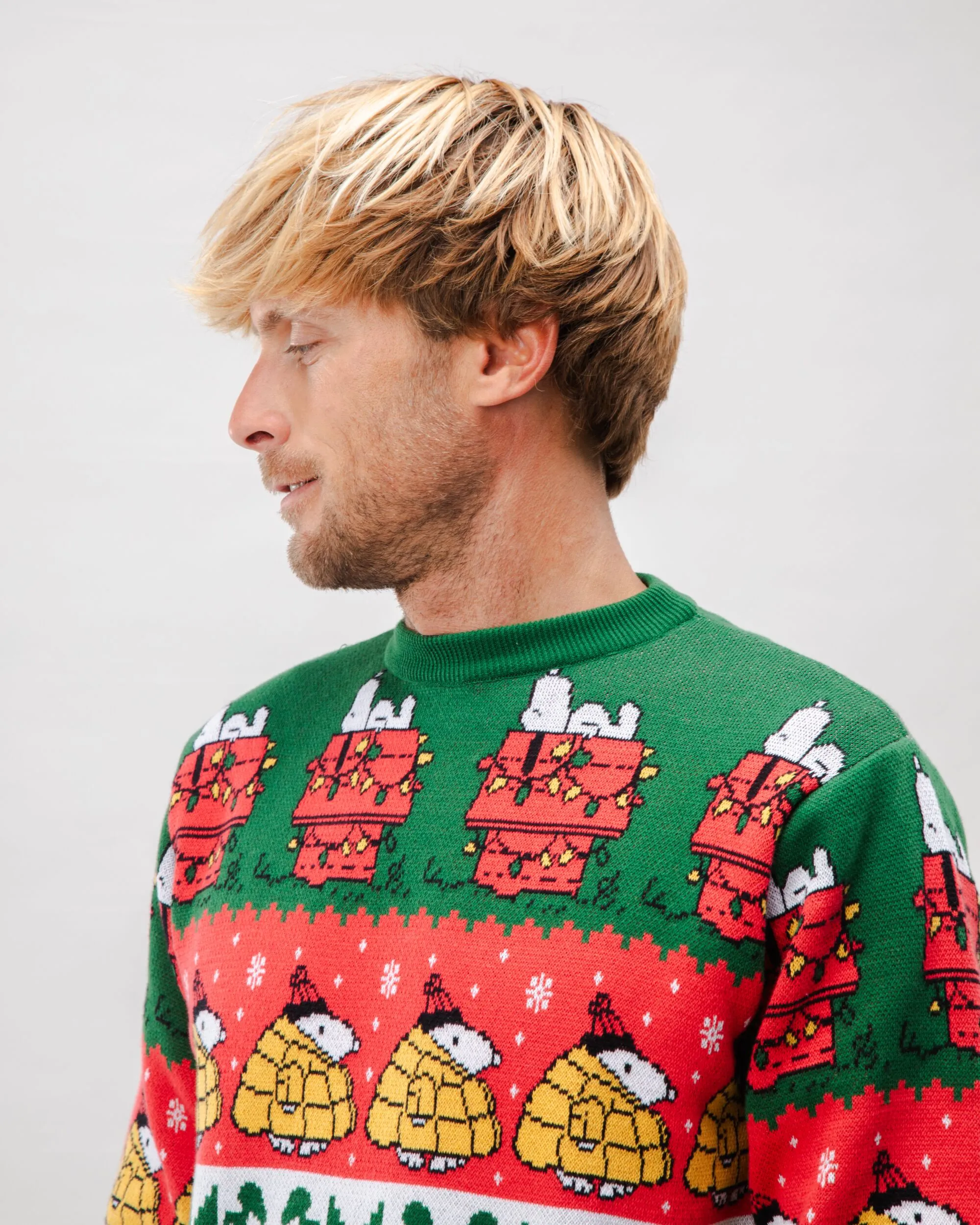 Peanuts Xmas Cotton Sweater Multicolor Essential Sporty Comfy Layering