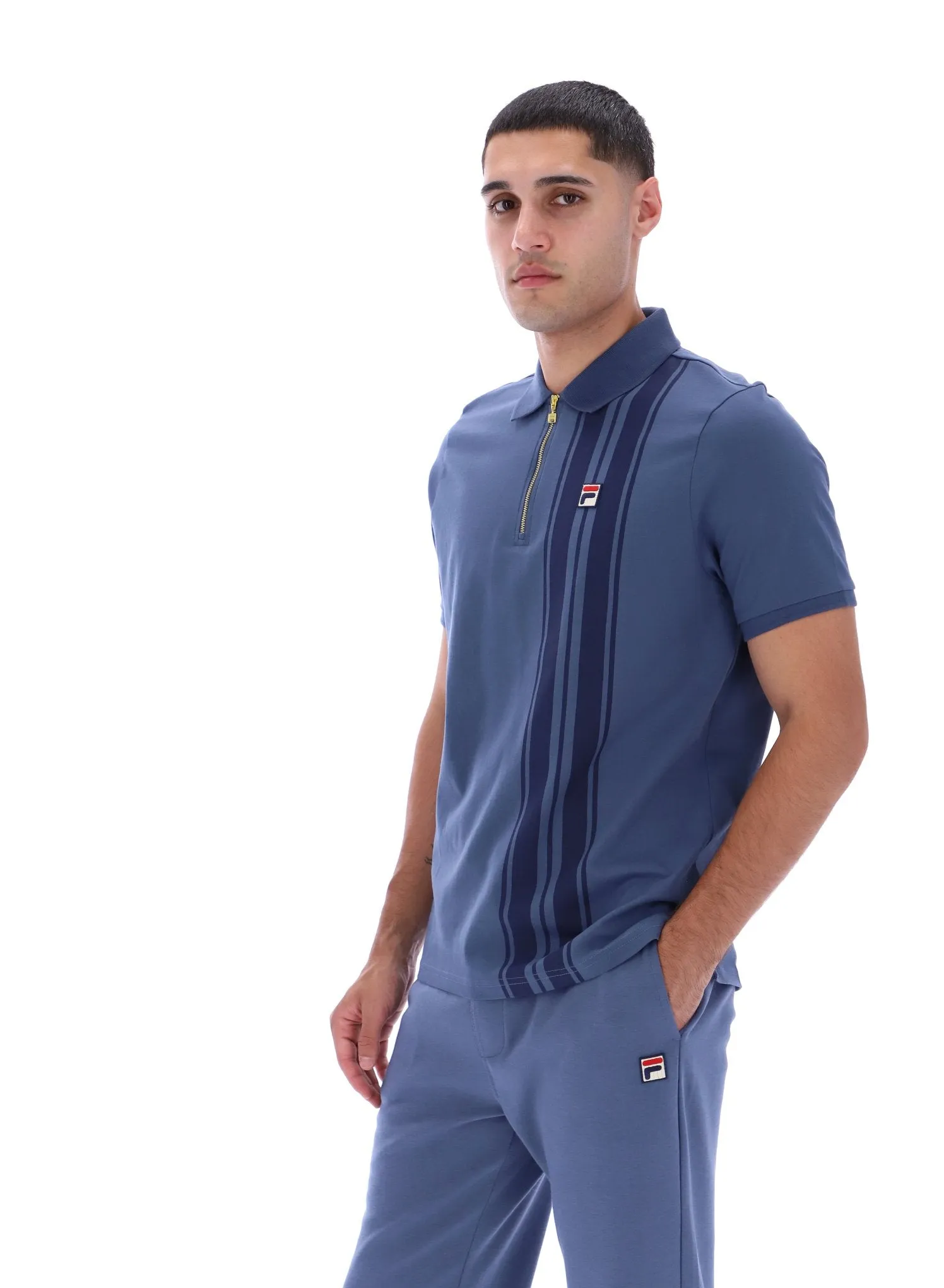 Dario Zipped Polo Running Speed Colorfast Material