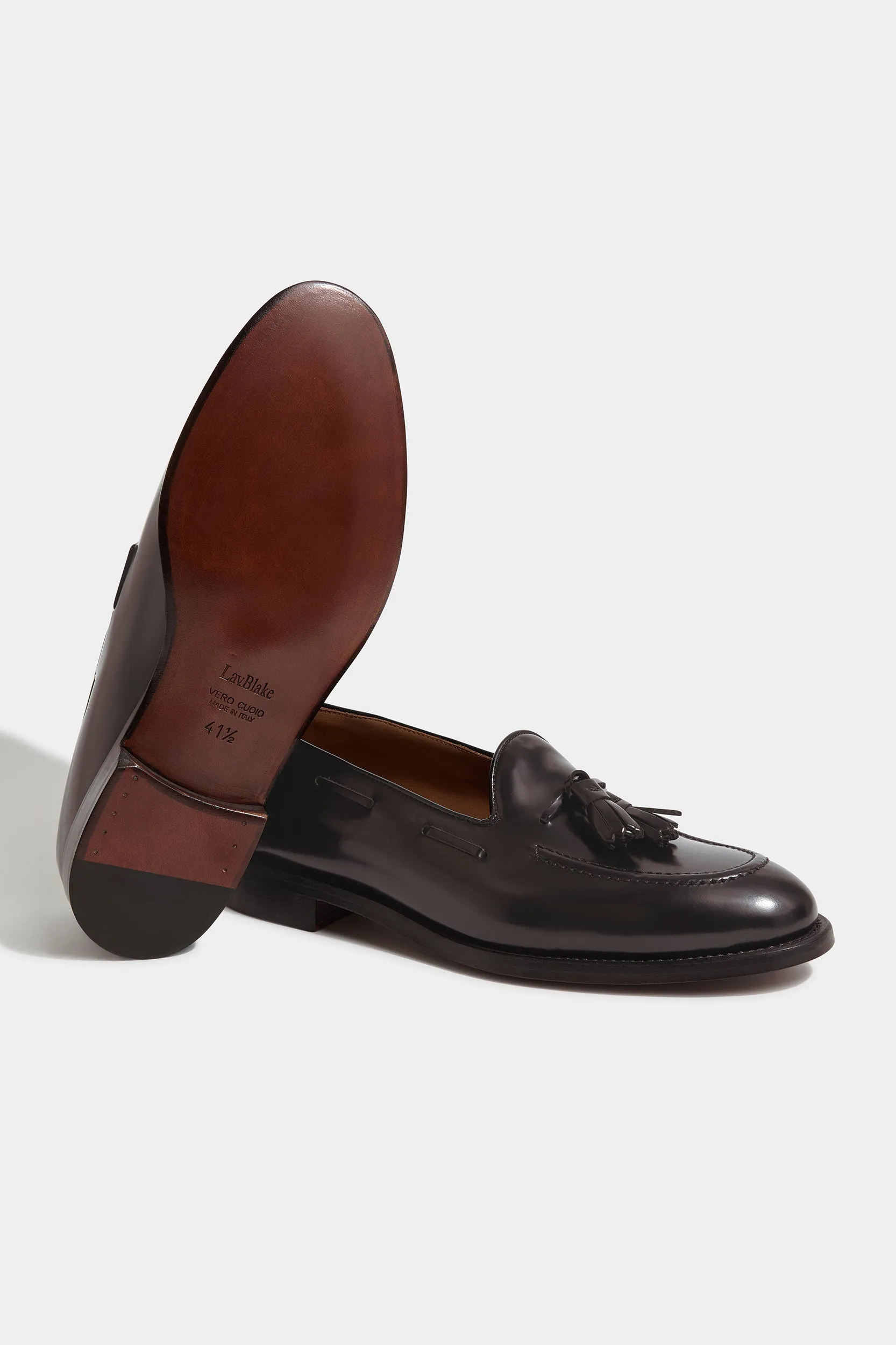Comfortable Slip-on Style Dark brown tassel loafers - Made In Italy