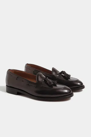 Dark brown tassel loafers - Made In Italy Urban Lane