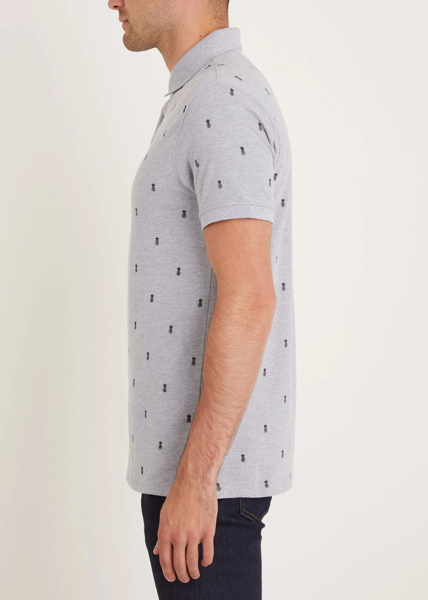 Davenant Polo Shirt - Grey Marl Snow Ready