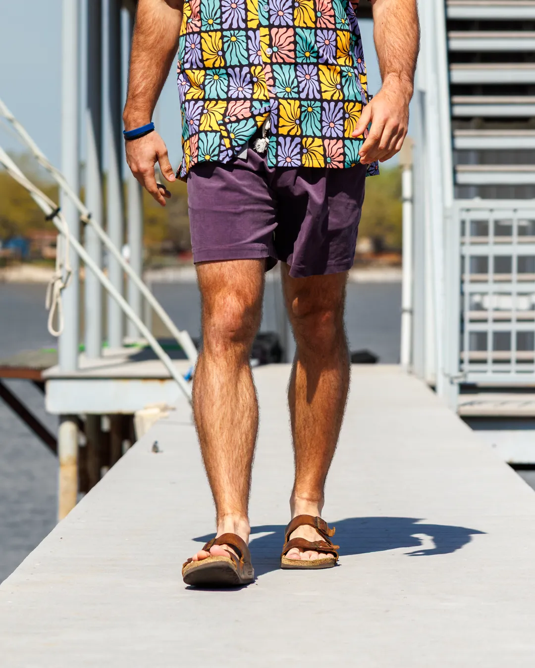 Comfortable Cut Flexible Fit DayDrift Men's Shorts - Purple Ash