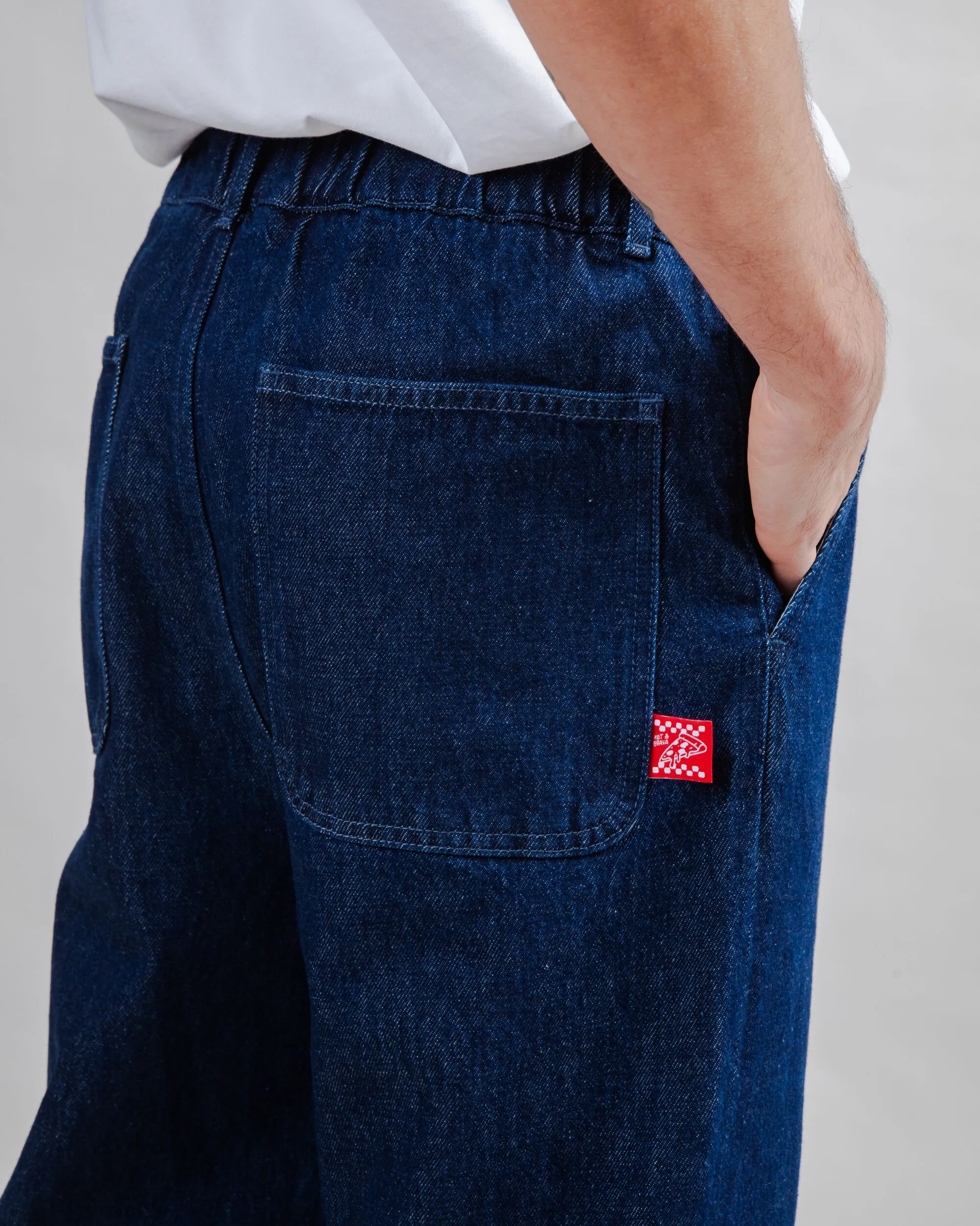 Denim Loose Relaxed Pants Body Aligned StaticResistantMaterial