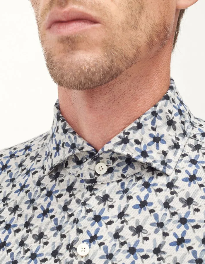 ID40286-Xacus Petal Print Shirt Current Style Eco-Friendly Choice
