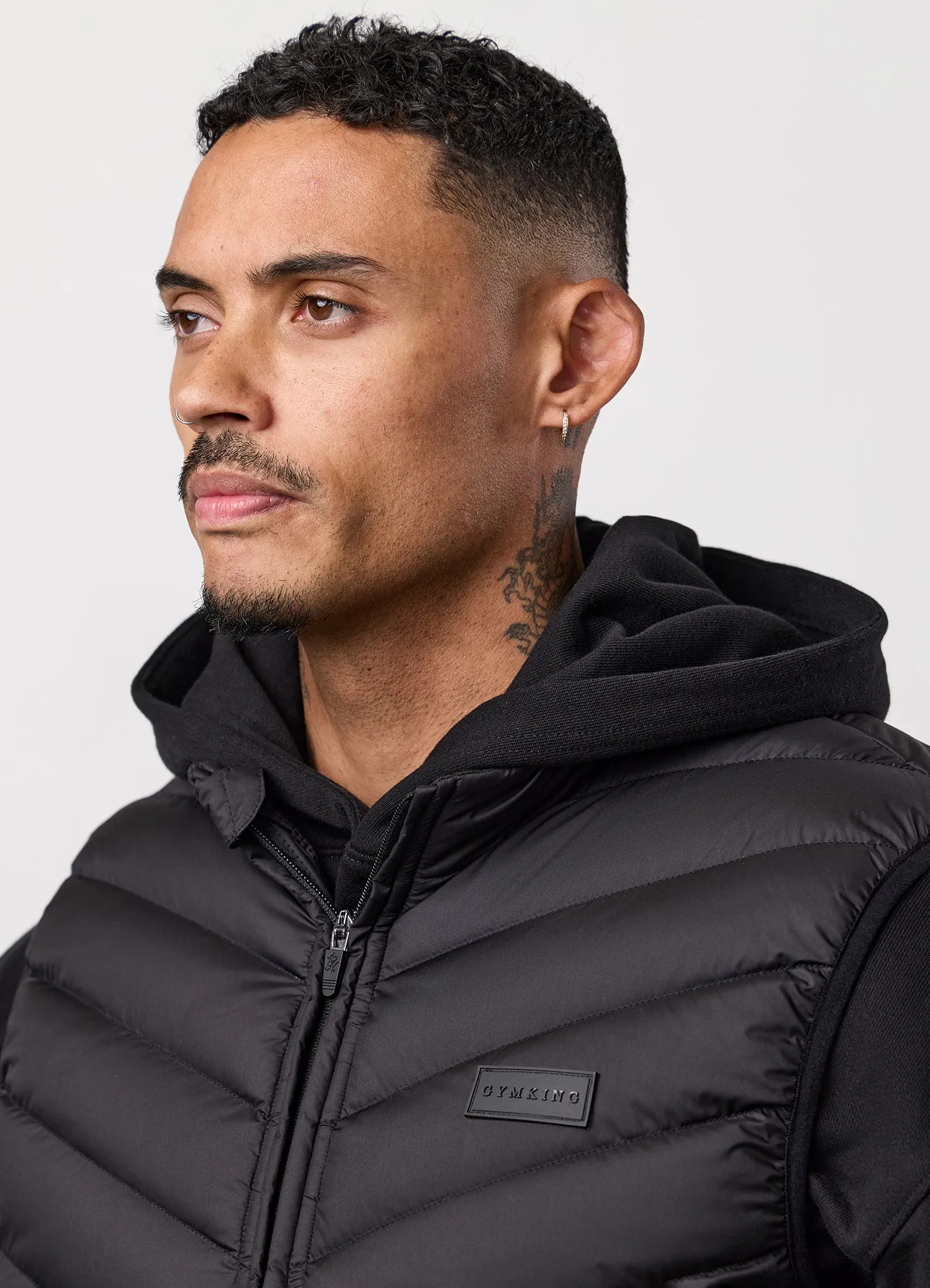 Gym King Endurance Puffer Gilet - Black Weather Friendly Odor Control Finish