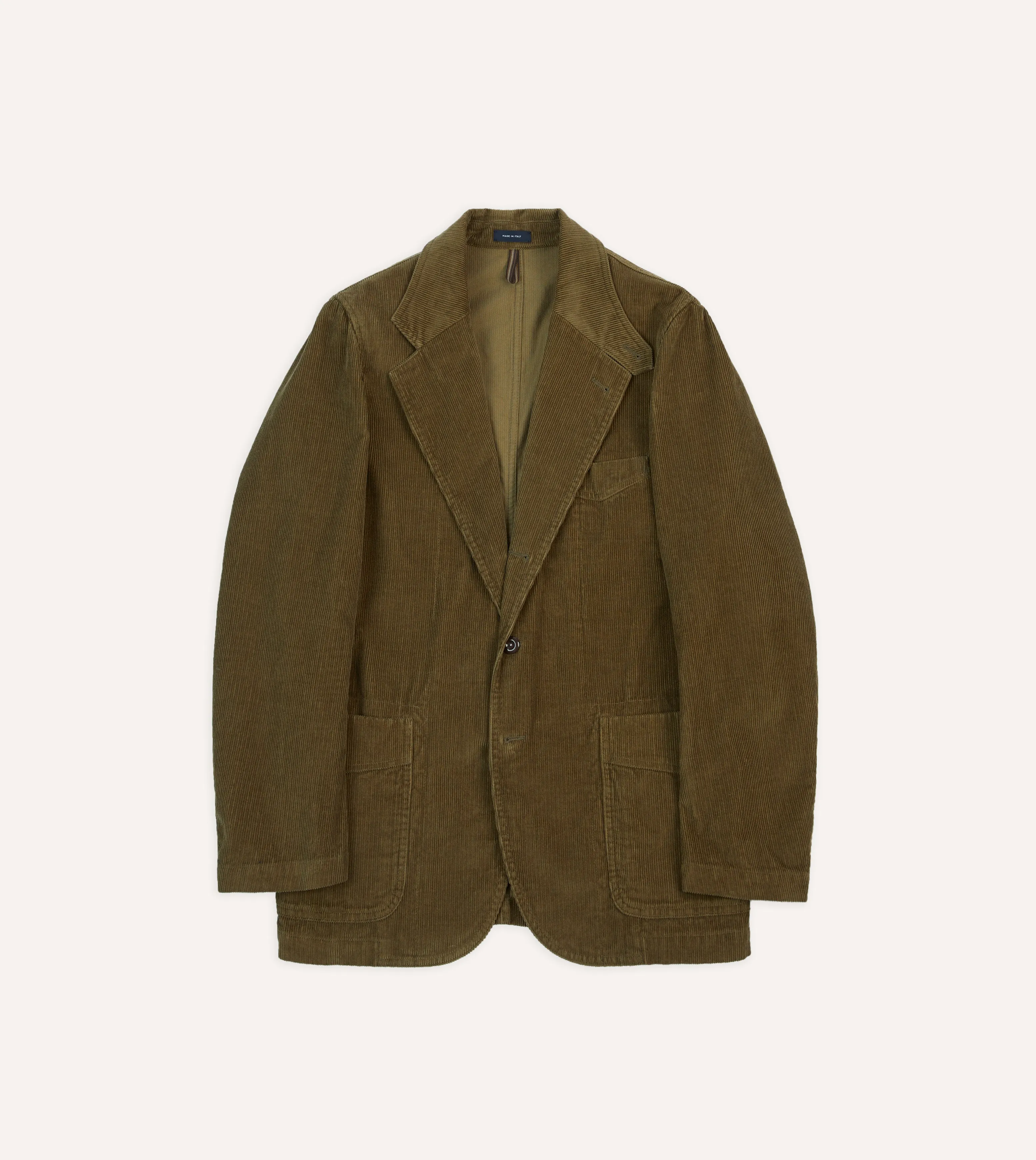 Mold Resistant Coating Olive Cotton Corduroy Field Games Blazer