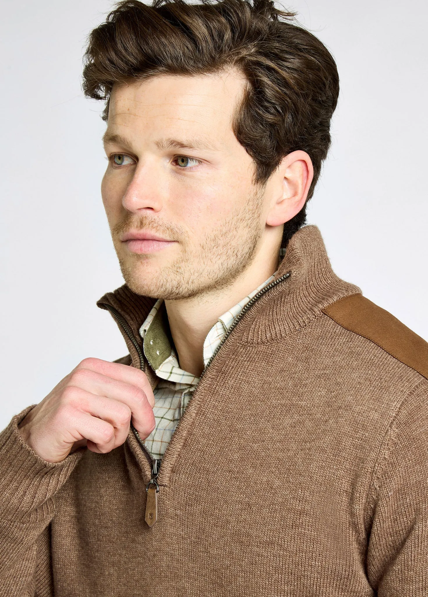 Doherty Men??s zip neck sweater - Elk Date Vibe