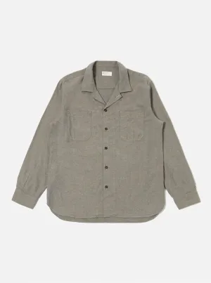 Brown Brushed Flannel Work Shirt Lounge Comfort Abstract print