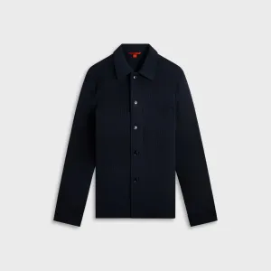 ReinforcedElasticHem Barena Cedrone Arela Overshirt - Navy