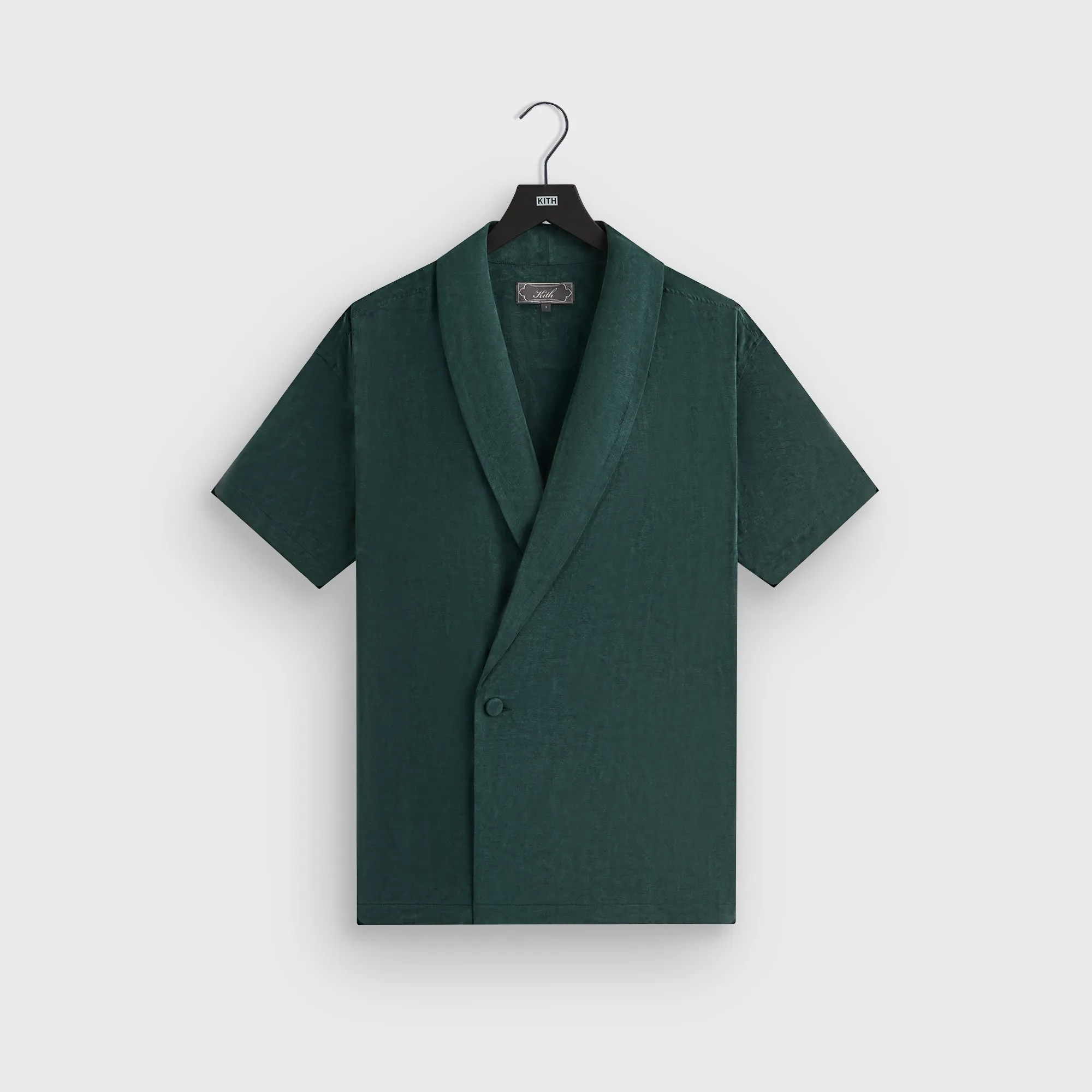 Kith Cupro Linen Short Sleeve Thompson Crossover Shirt - Stadium Soft Cover