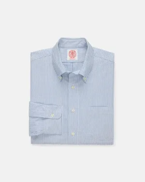 Striped style Made-in-USA Blue University Stripe Oxford Cloth Shirt - Regular Fit