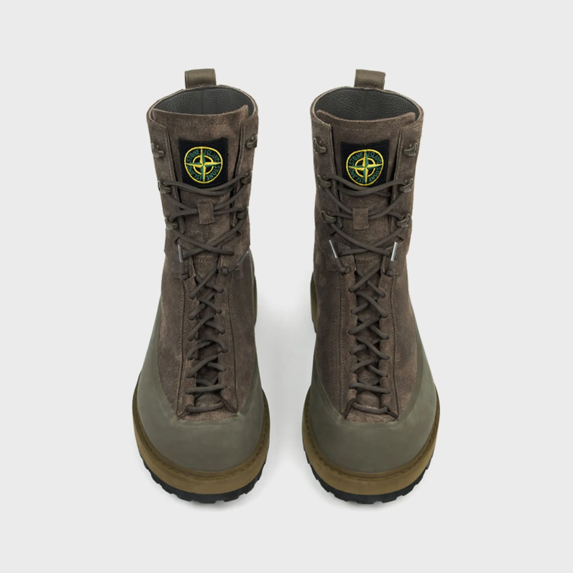 Reinforced Form Adventure Journey Mountain Climbing Stone Island Suede Shoes - Military Green