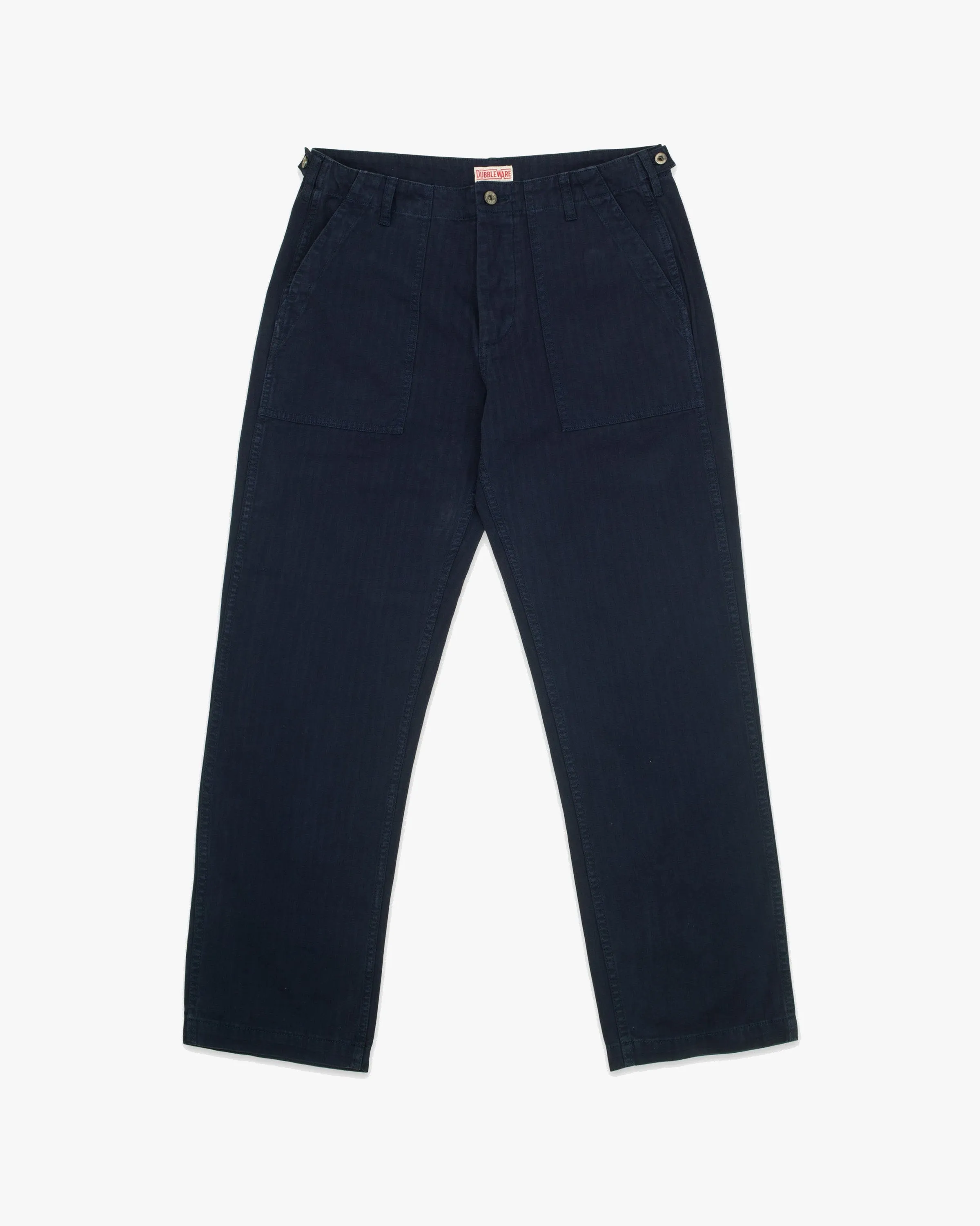 Dubbleware Herringbone Fatigue Pant - Navy Timeless Feel
