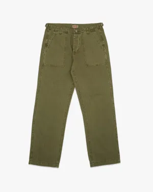 Traveler Gear Brunch Outfit Casual Friday Daily Musthave Dubbleware Herringbone Fatigue Pant - Olive