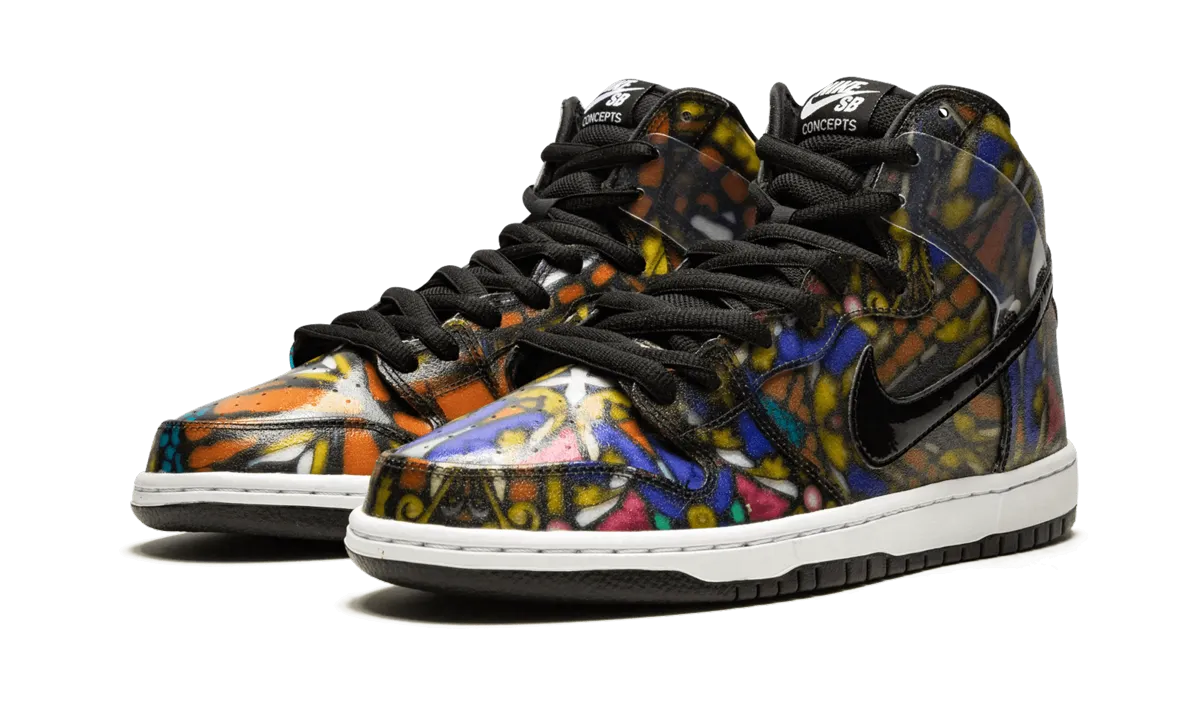 Dunk Hi Pro SB "Concepts Stained Glass - Special Box" Skate Fit Ready Easy Use