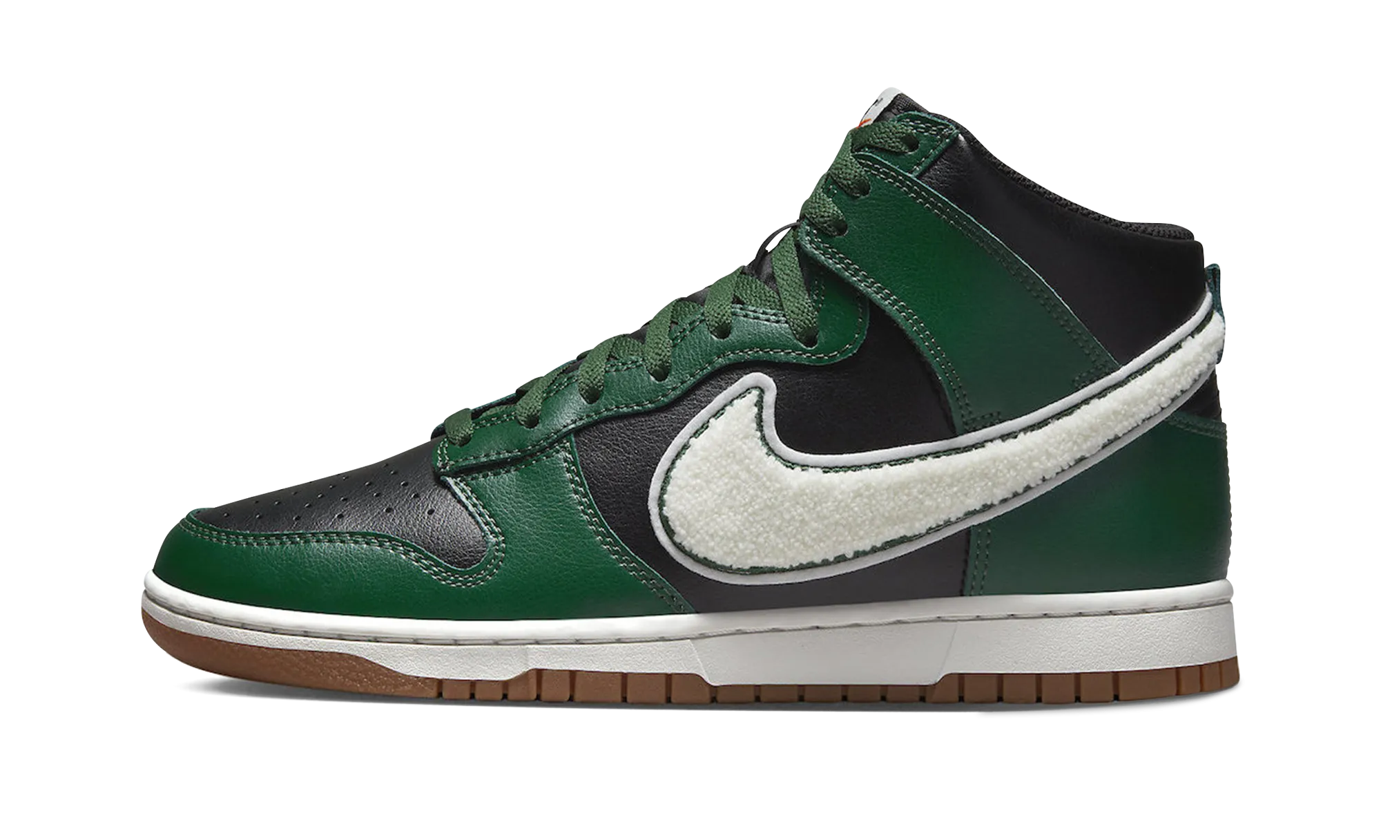 Dunk High "Chenille Swoosh Black Green" Slip On Style