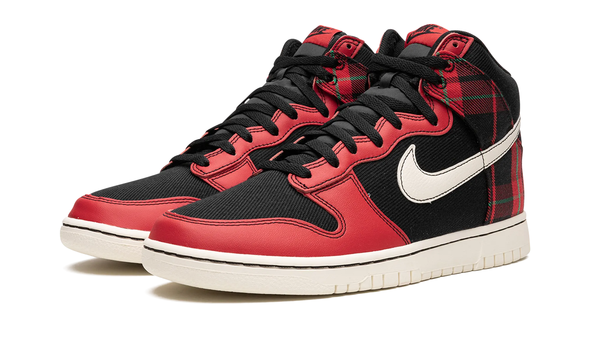 Dunk High "Plaid - Black/Red" Comfortable Straps Speed Gear