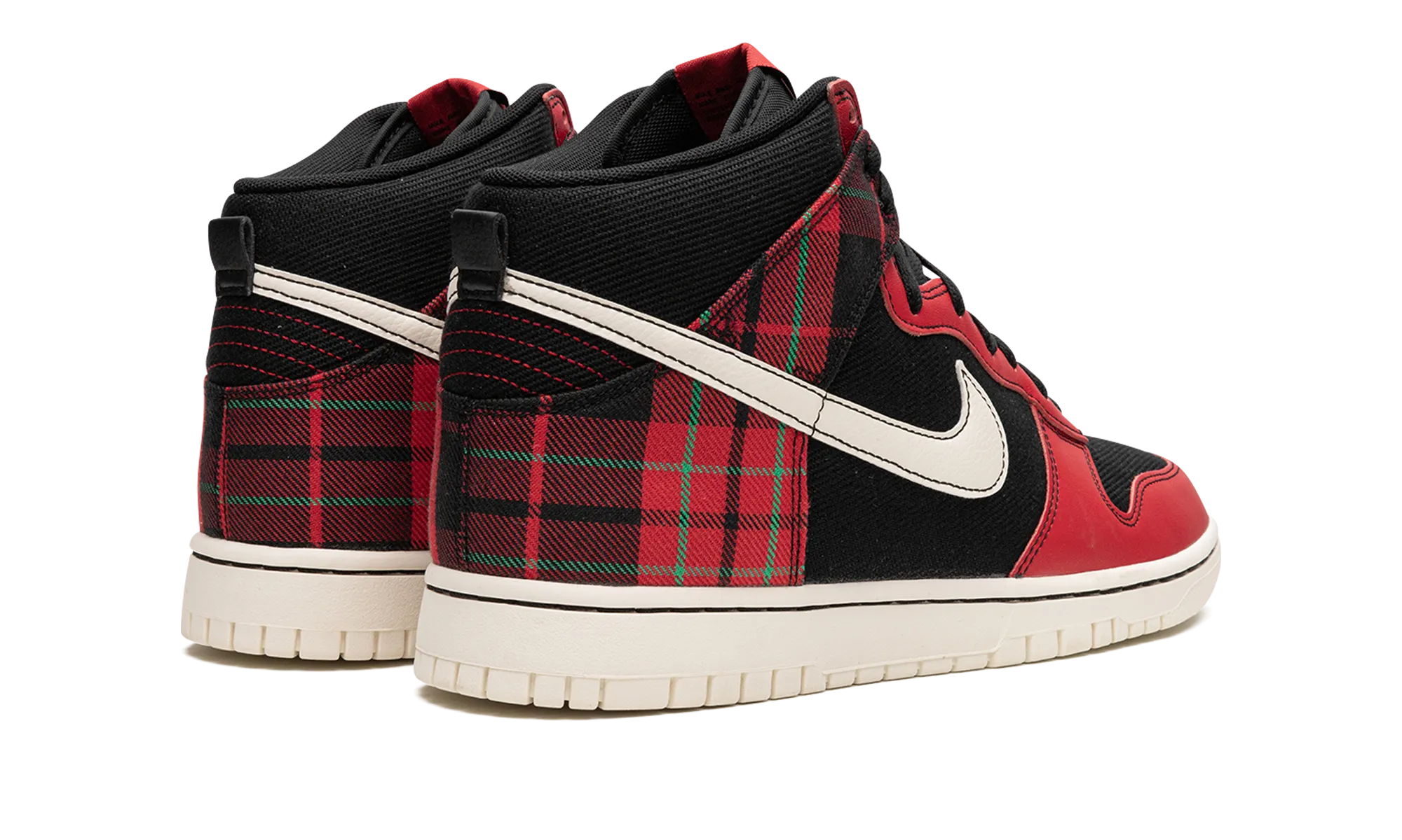 Dunk High "Plaid - Black/Red" Resistance to wear Quick Action Performance