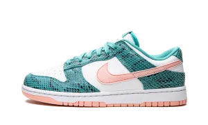 Durable Mesh Dunk Low "Snakeskin Washed Teal Bleached Coral"