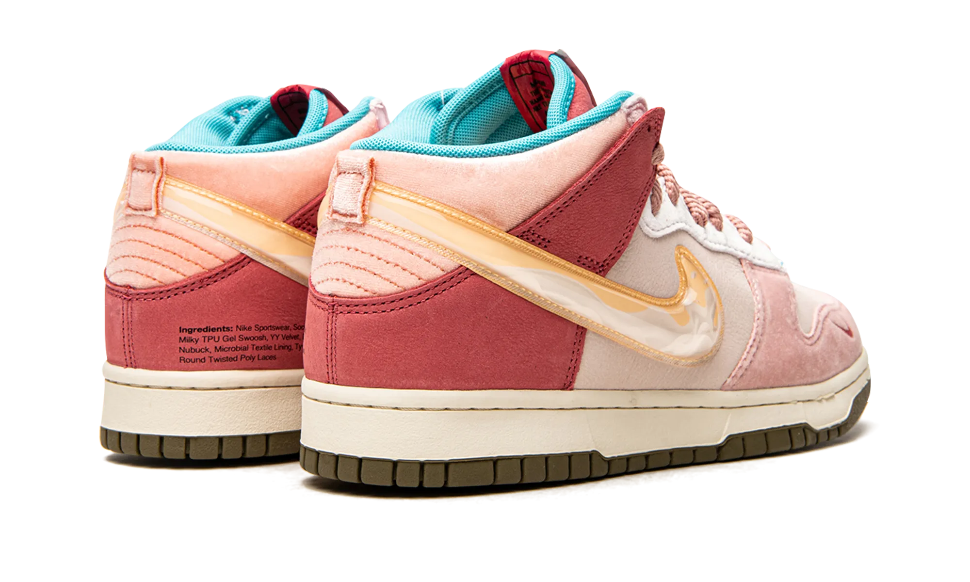 Performance Fit mesh material Dunk Mid "Social Status - Strawberry Chocolate"