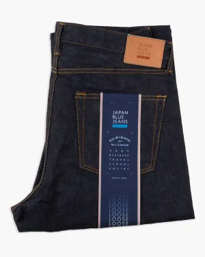Work Meeting Beach Day Light Layers Japan Blue J501 Loose Straight 14.8oz US Cotton Selvedge Mens Jeans - Indigo