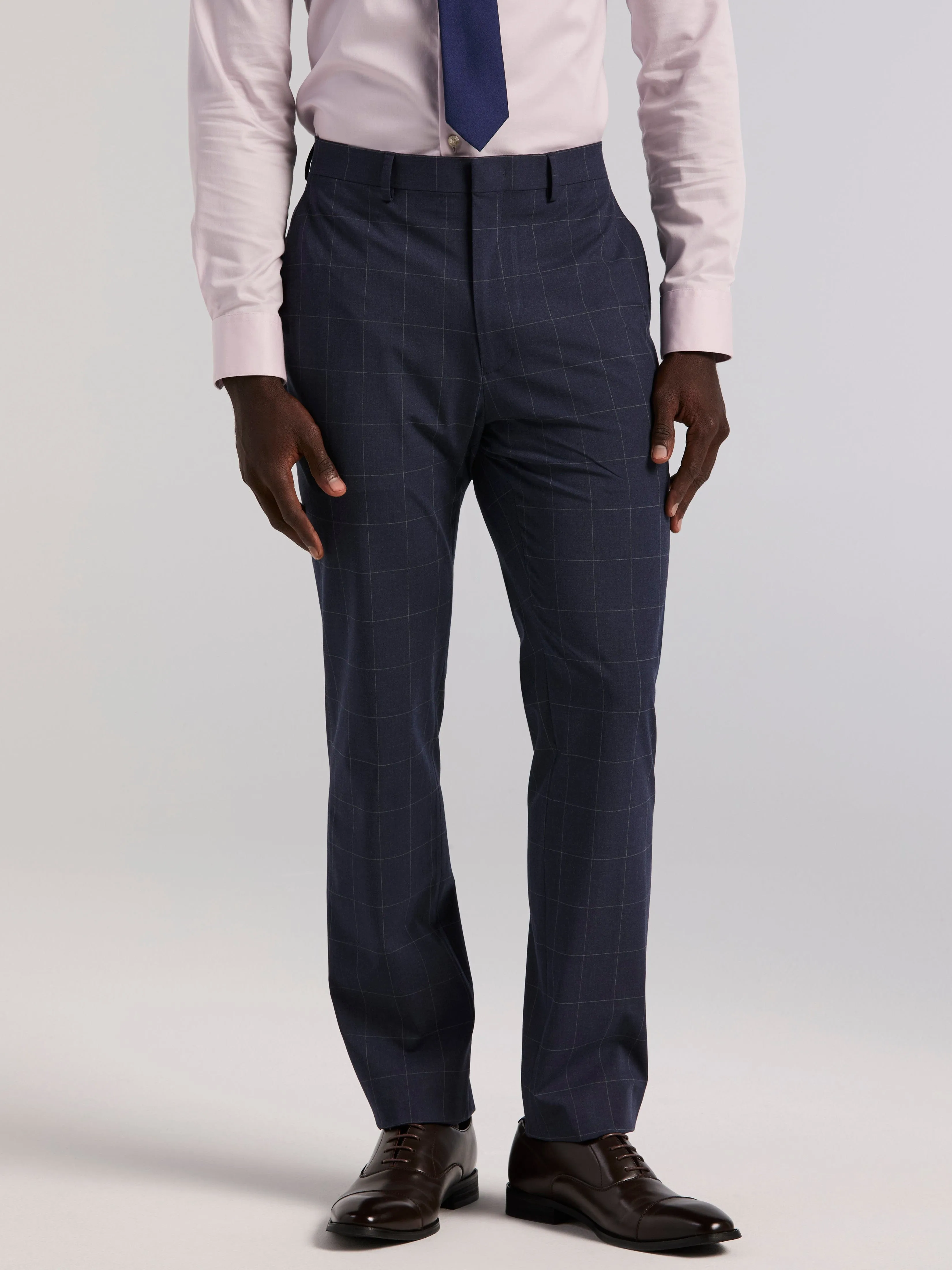 WindproofLayer Slim Fit Windowpane Suit Pant